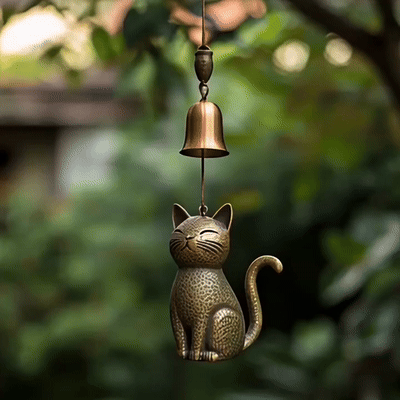⏳Offre spéciale : 70 % de réduction🐱Carillon éolien rétro fait main en forme de chat