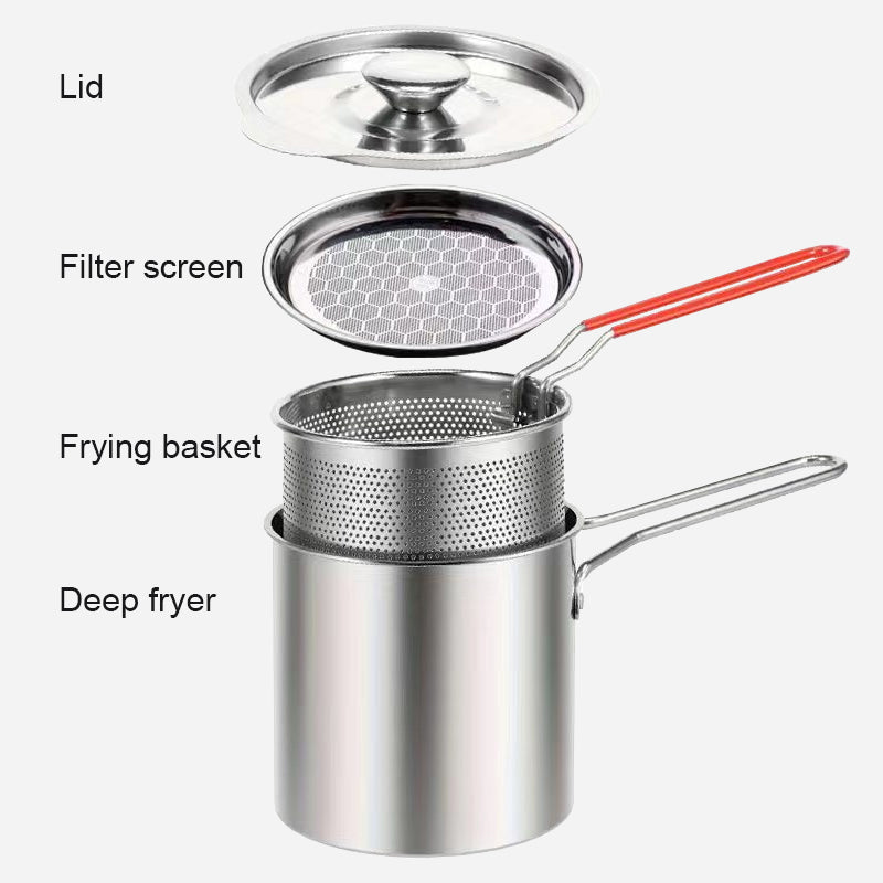🍟 Mini-friteuse avec panier filtrant : friteuse en acier inoxydable pour petites quantités ! 🍳