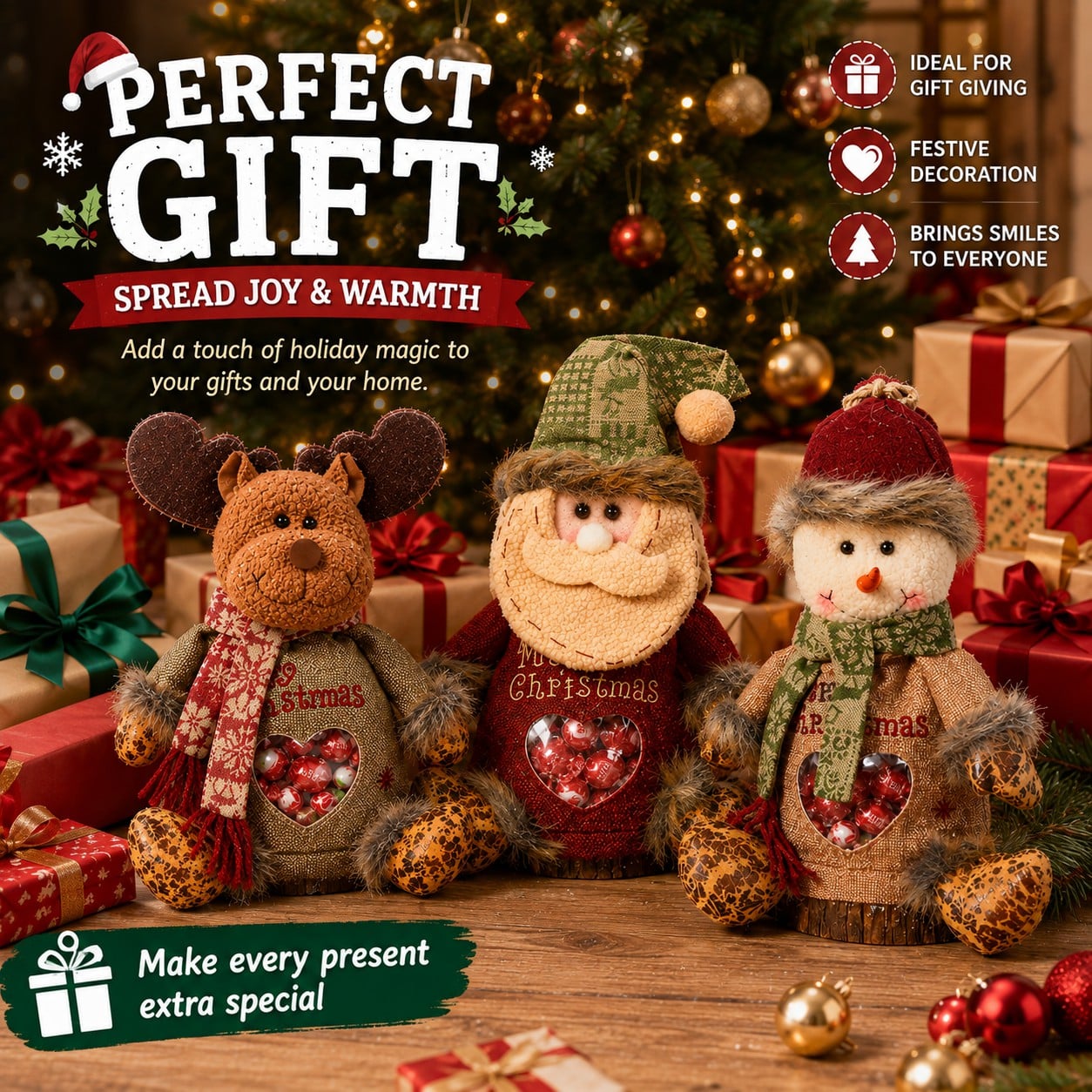 🎄🎅 Remplissez-les de joie de Noël — Collection de sacs-cadeaux festifs