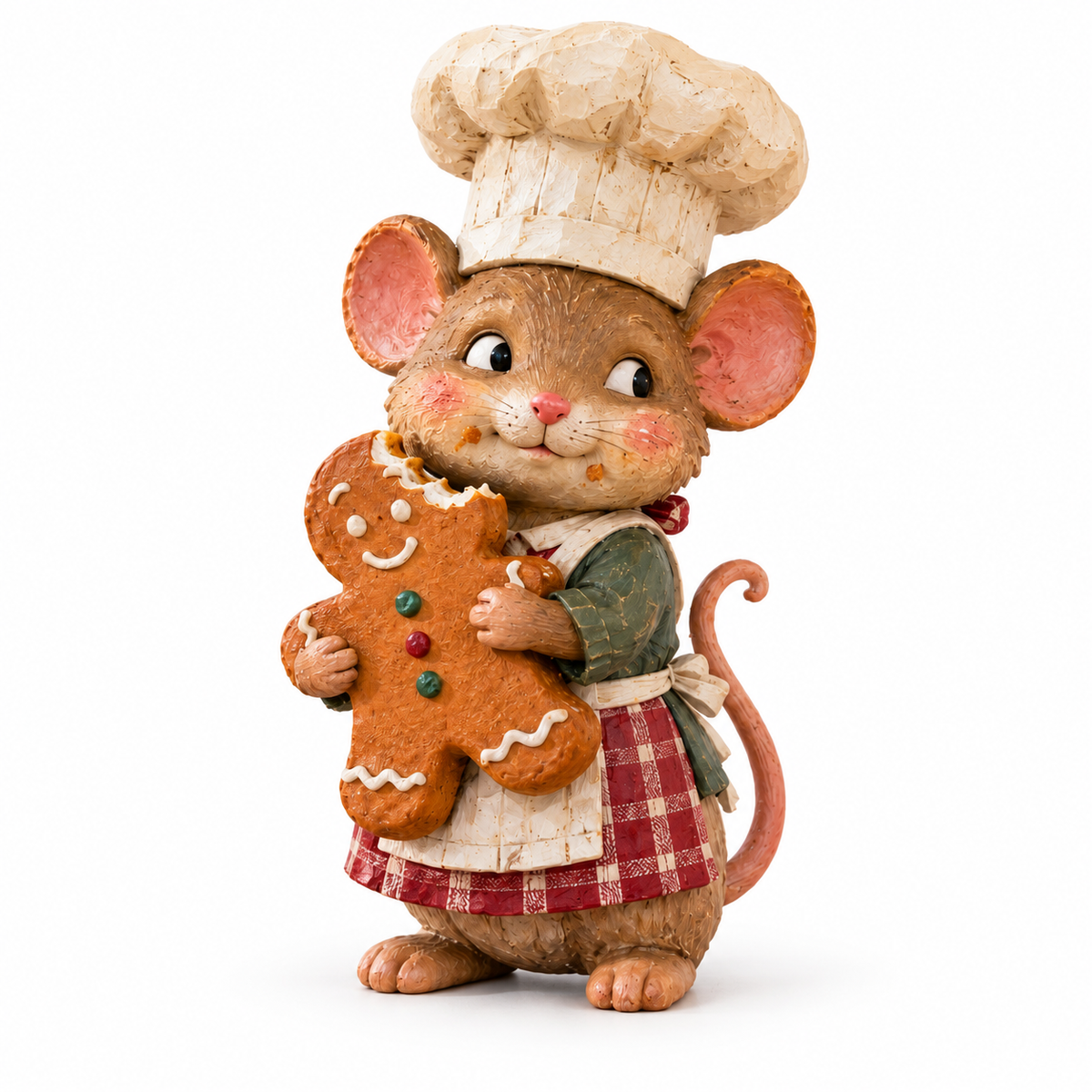 🐭🍪 La souris pâtissière en pain d'épices — Figurine de Noël fantaisiste