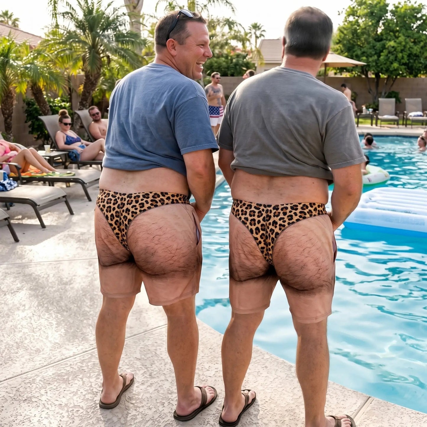 😆 Maillot de bain « Cheeky Commando » : un cadeau farfelu hilarant en forme de string poilu ! 🩲