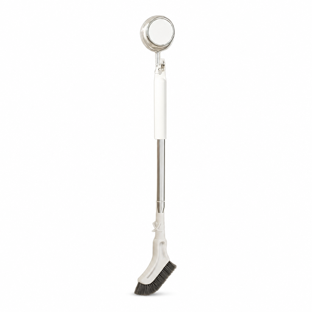 🧹 Brosse de nettoyage multifonction extensible — Manche long réglable pour les sols, les coins et les bouches d'aération en hauteur