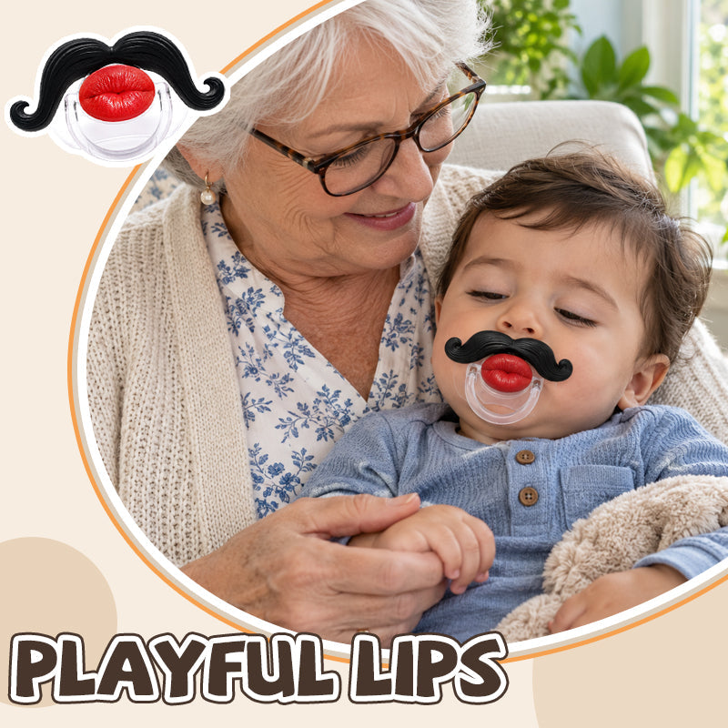 😂Sucette « Moustache » pour bébé — 4 modèles rigolos, avec un pendentif parfait pour les photos