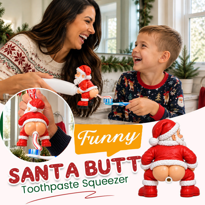 🎅Presse-dentifrice « Fesses du Père Noël » — Le même dentifrice, mais qui sort de manière plus amusante