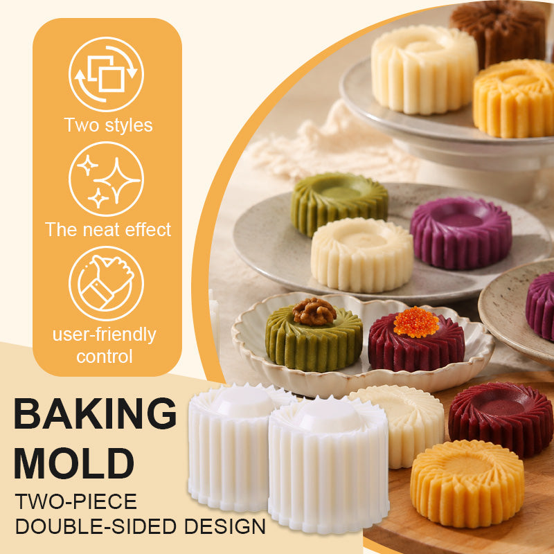 🔄🥐 Moule à pâtisserie 2-en-1 double face — Deux formes décoratives, un seul ustensile de pâtisserie compact