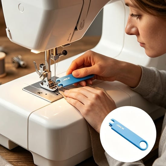 🧵 Enfile-aiguille et outil de couture 4-en-1 : loupe, découseur et support magnétique ! 🔍