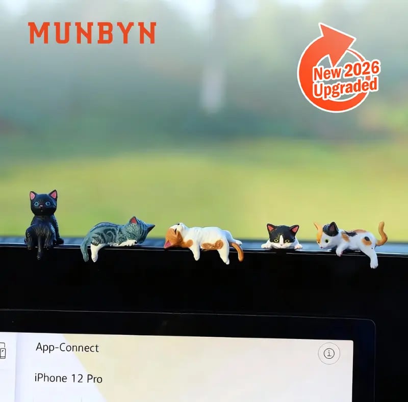 🎁Dernier jour ! 49 % de réduction !🐱Mini figurines de chats de bureau – Lot de 5 adorables chatons de dessin animé