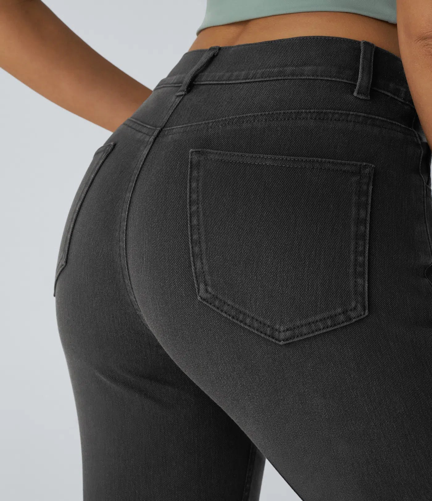Pantalon taille haute élastique et confortable