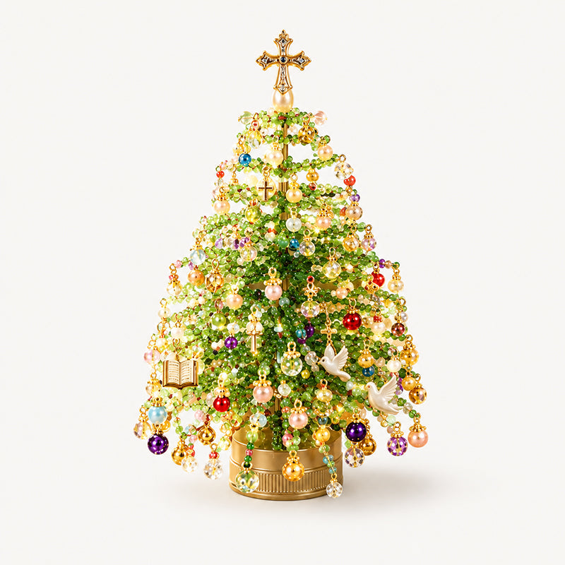 🎄✨ Kit de bricolage pour sapin de Noël en perles – 🎅 Créez votre propre décoration de Noël étincelante
