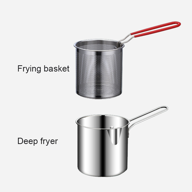 🍟 Mini-friteuse avec panier filtrant : friteuse en acier inoxydable pour petites quantités ! 🍳