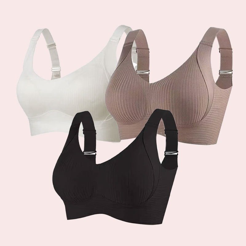🎁✨Ensemble 3 pièces récemment amélioré🔥 Soutien-gorge push-up sans armatures ultra-soutenant👍 Dites adieu aux seins tombants