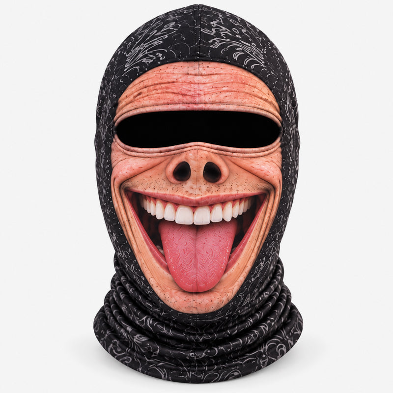 😂🎣 Masque hilarant et très réaliste — Un masque intégral et rigolo, idéal pour le ski, la pêche et la pêche en haute mer