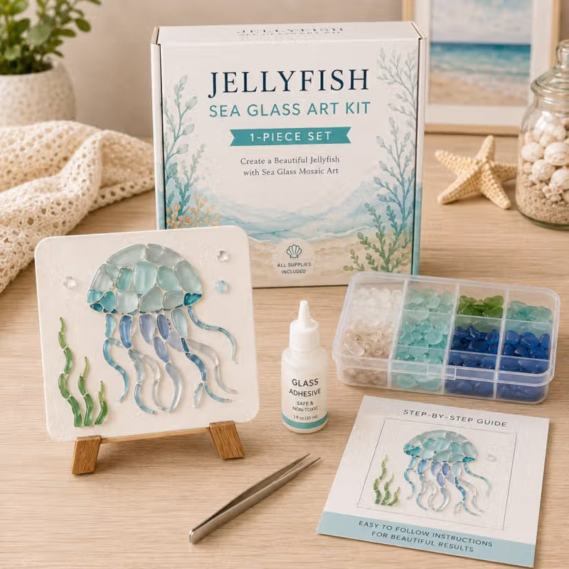 🌊✨ Kit de bricolage artistique sur le thème de l'océan – Créez un superbe chef-d'œuvre en mosaïque