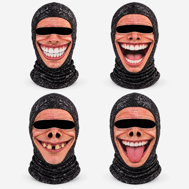 😂🎣 Masque hilarant et très réaliste — Un masque intégral et rigolo, idéal pour le ski, la pêche et la pêche en haute mer