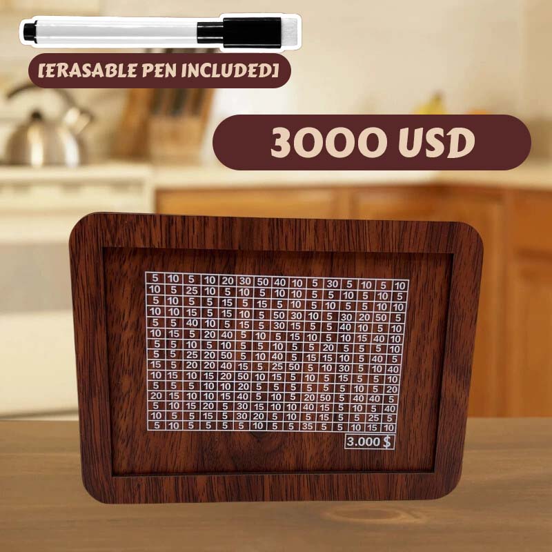 Élégante tirelire en bois avec objectif d'épargne ✨ Tirelire motivante pour petits et grands