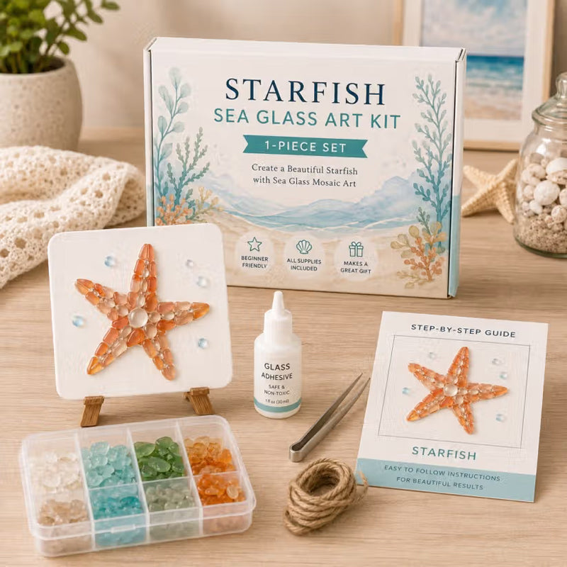 🌊✨ Kit de bricolage artistique sur le thème de l'océan – Créez un superbe chef-d'œuvre en mosaïque
