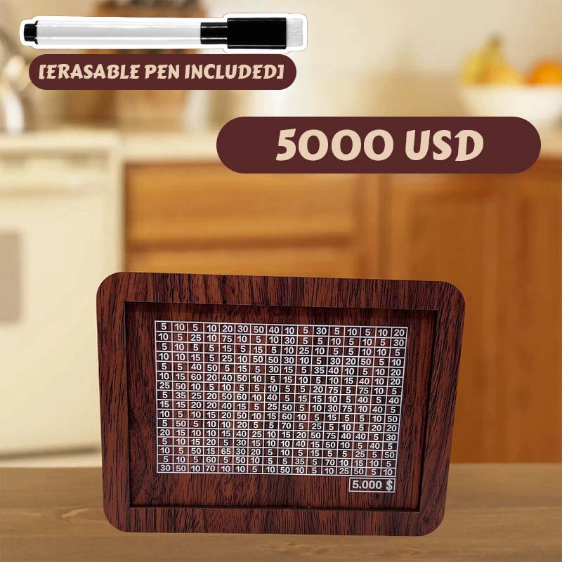 Élégante tirelire en bois avec objectif d'épargne ✨ Tirelire motivante pour petits et grands