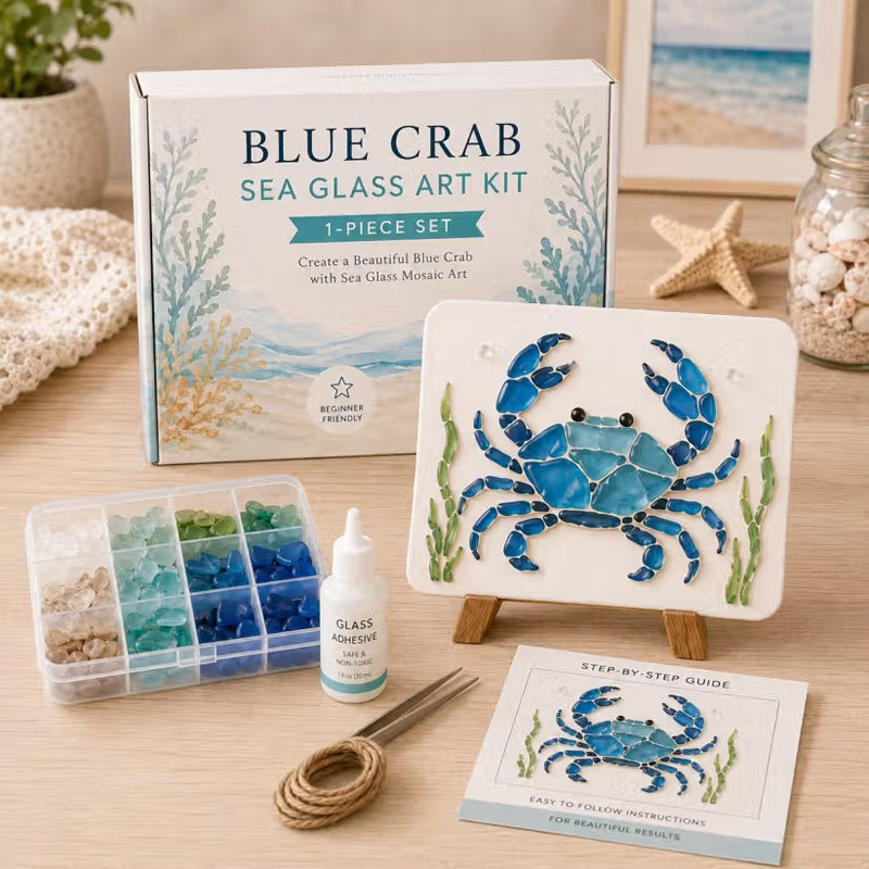 🌊✨ Kit de bricolage artistique sur le thème de l'océan – Créez un superbe chef-d'œuvre en mosaïque