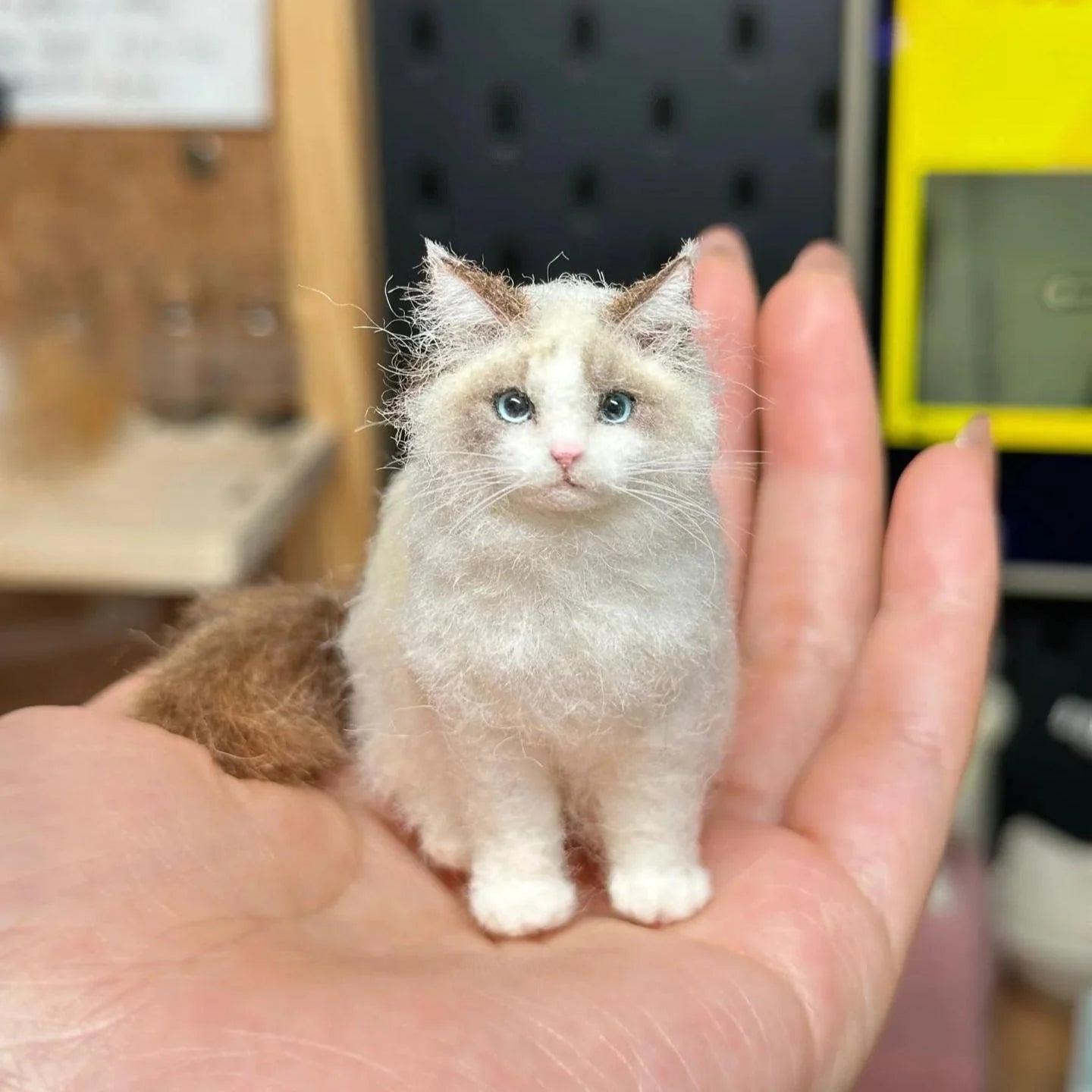 🔥DERNIER JOUR -49% -🐱💖Mini chat en laine feutrée/🐱💖Mini chat en feutre aiguillet
