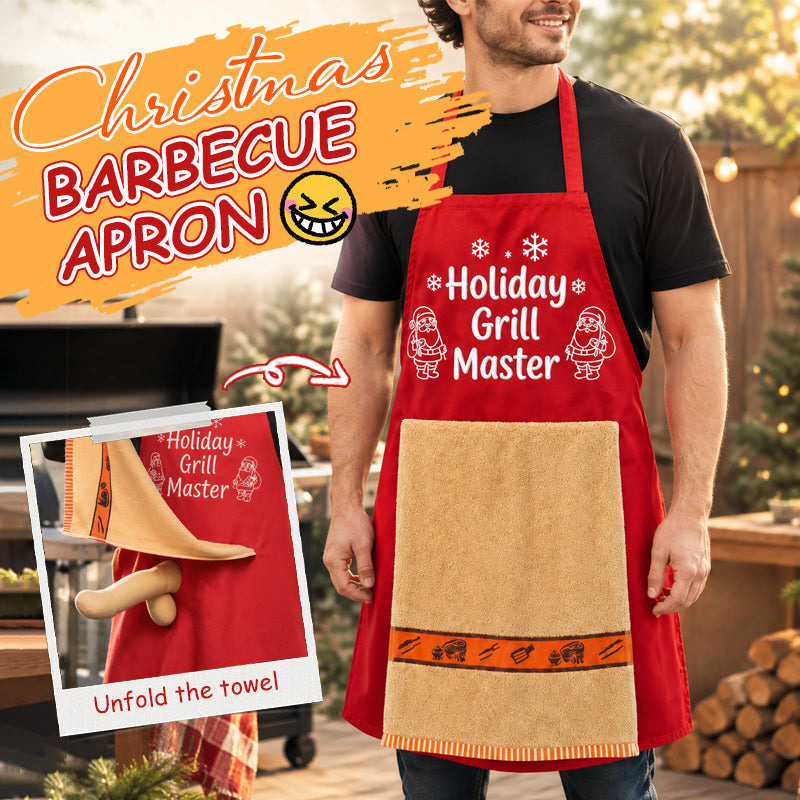 🎄🍖 Tablier de barbecue de Noël rigolo