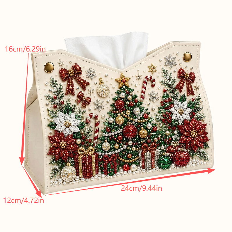🎄Porte-mouchoirs « Diamond Painting » à réaliser soi-même — Bricolage de Noël double face, motifs festifs et usage quotidien