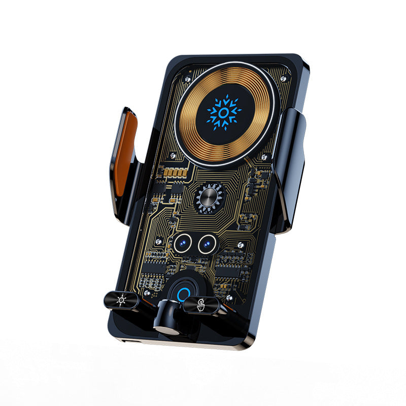 ✨Support de téléphone de voiture intelligent 2 en 1 avec fonction pivotante et chargeur sans fil