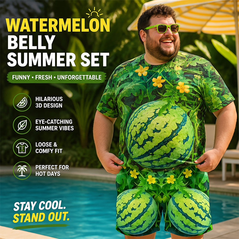 🍉🌿 Audacieux, juteux et plein de personnalité — Ensemble de t-shirts à imprimé pastèque