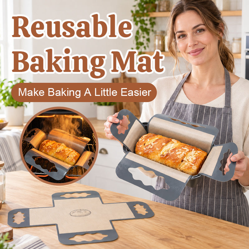 🥖♻️ Tapis de cuisson réutilisable — Feuille en silicone antiadhésive, résistante à la chaleur et facile à nettoyer🍞