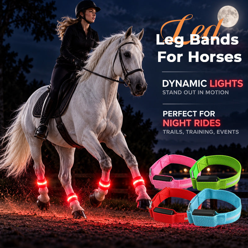 🐎 Bandes lumineuses Glow Stride pour les pattes — Lumières LED pour les pattes des chevaux