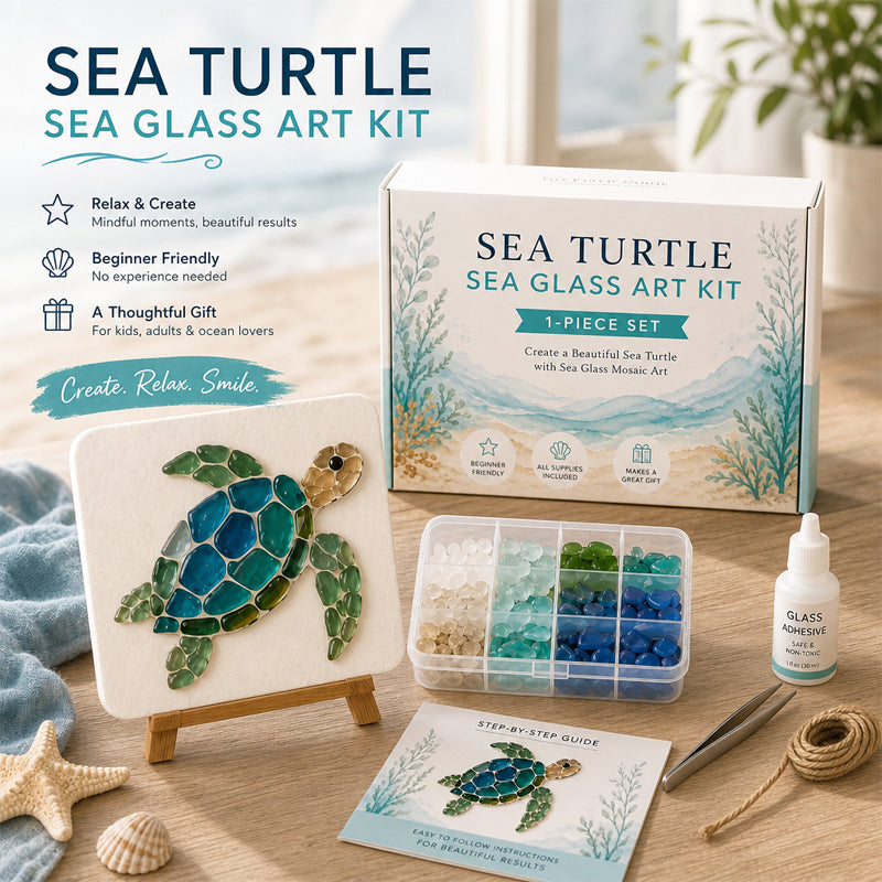 🌊✨ Kit de bricolage artistique sur le thème de l'océan – Créez un superbe chef-d'œuvre en mosaïque
