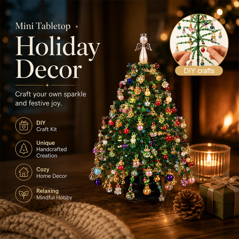 🎄✨ Kit de bricolage pour sapin de Noël en perles – 🎅 Créez votre propre décoration de Noël étincelante
