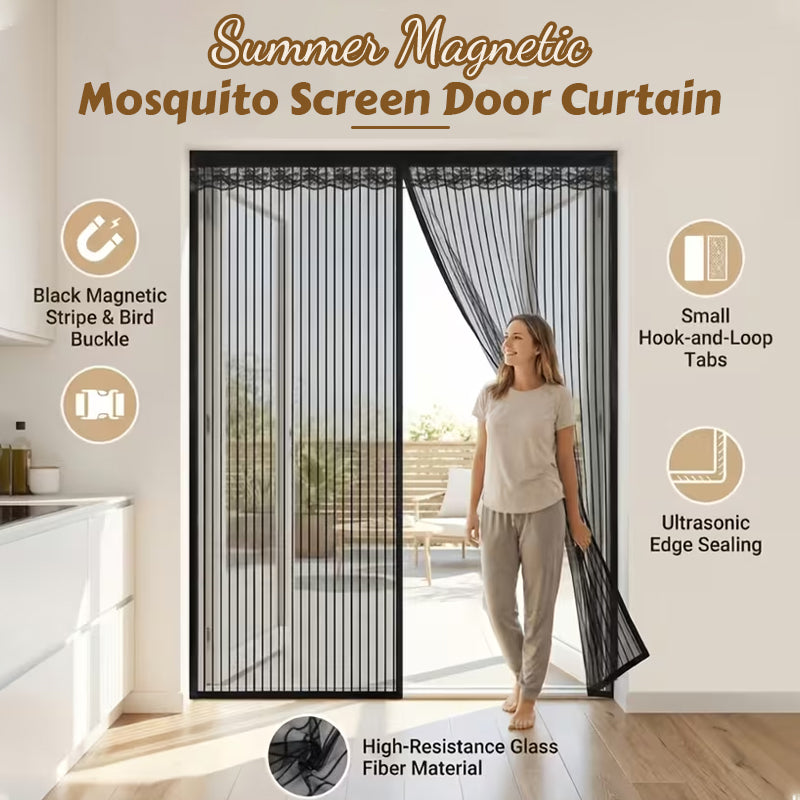 🦟 Éloignez les nuisibles : s'installe en 2 minutes ! Le rideau de porte en filet magnétique ! 🚪✨