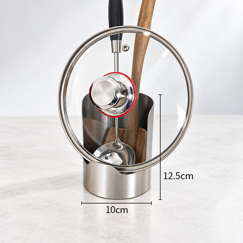 🍳 Kitchen Tidy Dock — Range-couvercles et ustensiles en acier inoxydable