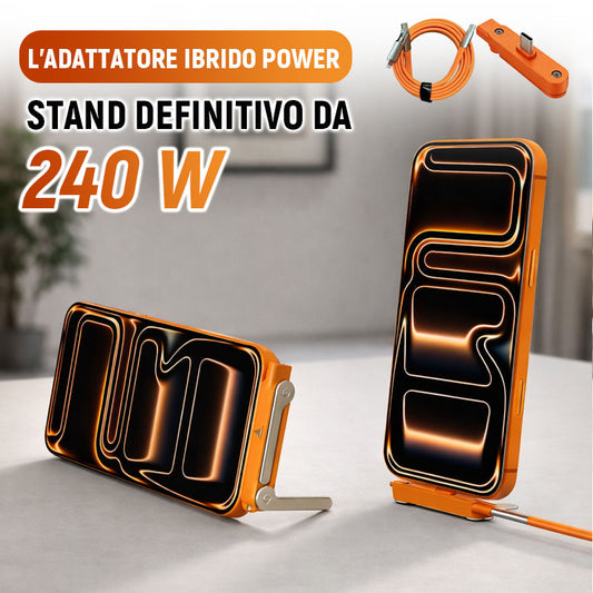 L'adaptateur hybride Power-Stand 240 W ultime ⚡ : la solution tout-en-un pour une recharge rapide et un affichage