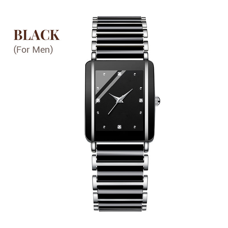 ⌚ Montre élégante à bracelet en céramique — Étanche jusqu'à 3 ATM, mouvement à quartz, coffret cadeau inclus