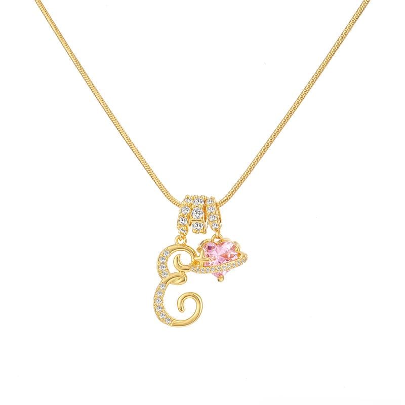 💖50% de réduction pour la Saint-Valentin✨ Collier pendentif lettre A-Z à trois rangs🎀