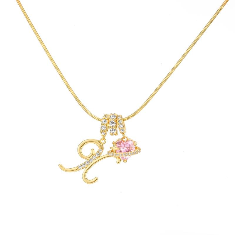 💖50% de réduction pour la Saint-Valentin✨ Collier pendentif lettre A-Z à trois rangs🎀