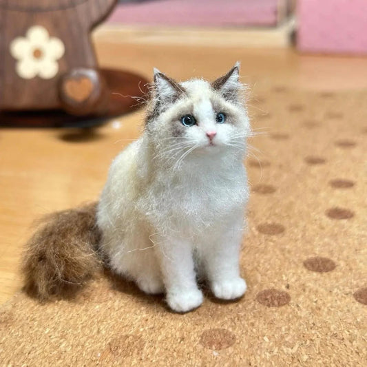 🔥DERNIER JOUR -49% -🐱💖Mini chat en laine feutrée/🐱💖Mini chat en feutre aiguillet