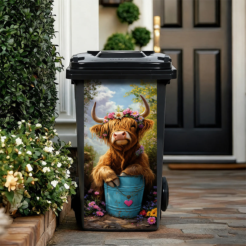 🐮Transformez votre poubelle à roulettes moche en une jolie décoration de jardin ! ✨