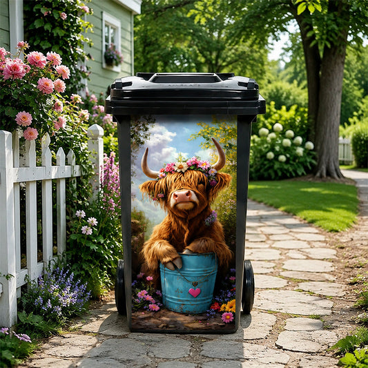 🐮Transformez votre poubelle à roulettes moche en une jolie décoration de jardin ! ✨