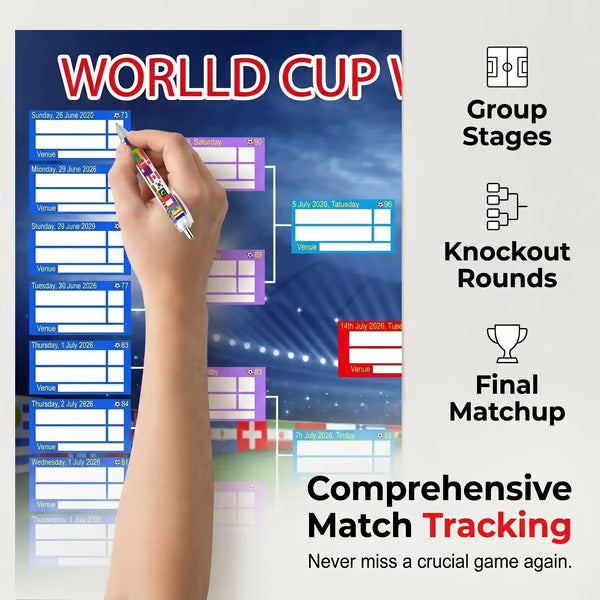 🗓️ ⚽ Lot d'affiches de la Coupe du monde 2026 — Ne manquez aucun match !