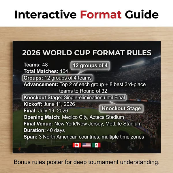🗓️ ⚽ Lot d'affiches de la Coupe du monde 2026 — Ne manquez aucun match !