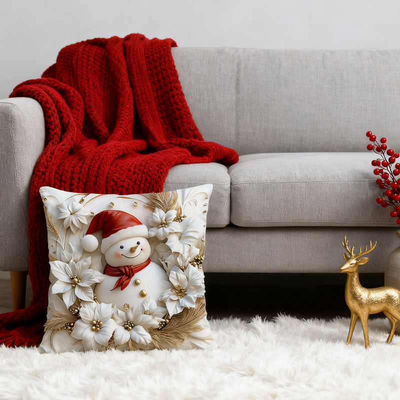 🎄Taie d'oreiller imprimée en 3D de Noël✨