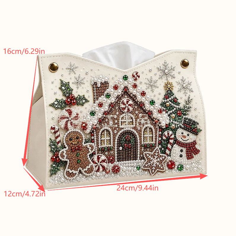 🎄Porte-mouchoirs « Diamond Painting » à réaliser soi-même — Bricolage de Noël double face, motifs festifs et usage quotidien