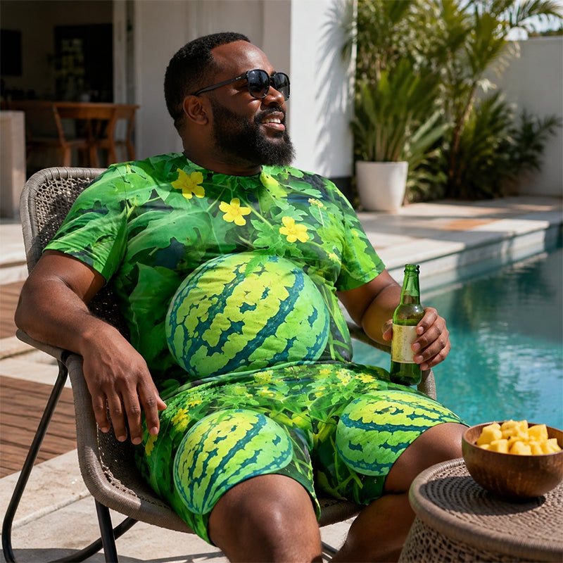🍉🌿 Audacieux, juteux et plein de personnalité — Ensemble de t-shirts à imprimé pastèque