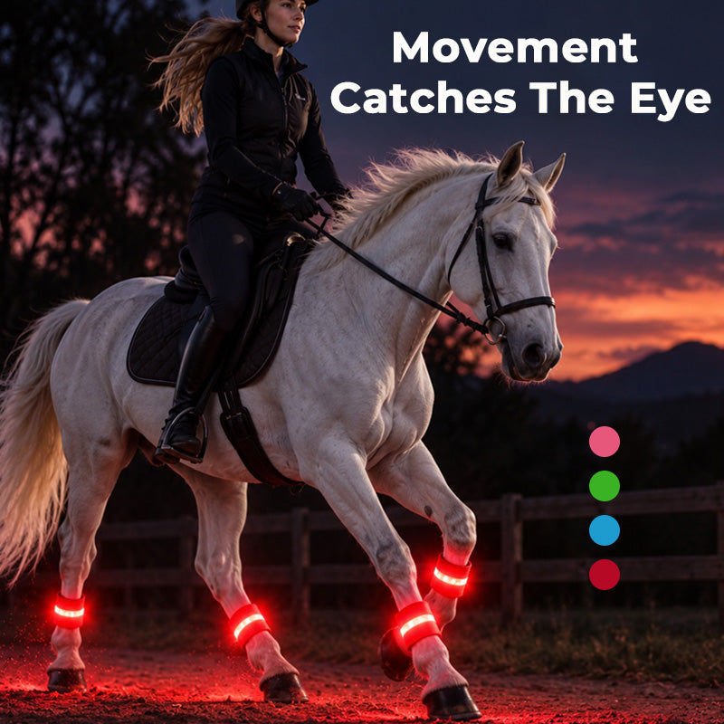 🐎 Bandes lumineuses Glow Stride pour les pattes — Lumières LED pour les pattes des chevaux