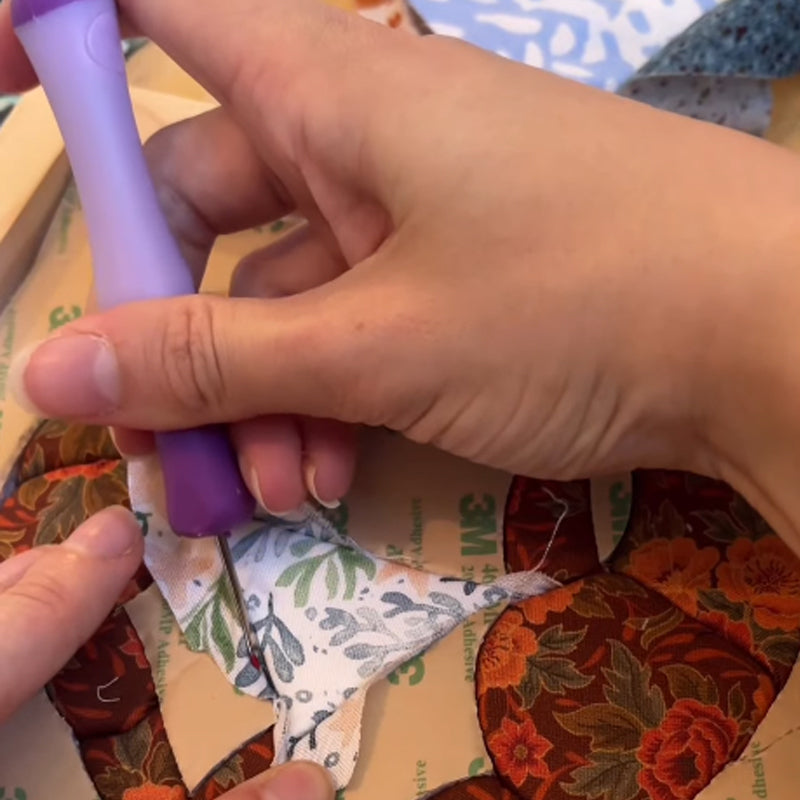 🖼️Une œuvre d'art rustique en patchwork, cousue à la main et encadrée ! 🌿