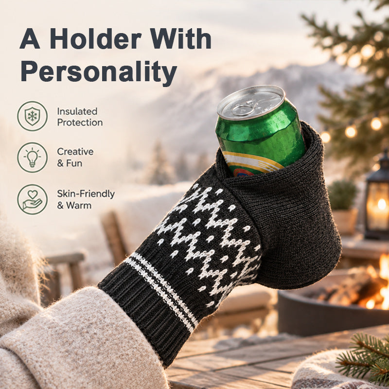 🧤🍺 Gant à bière d'hiver — Porte-verre avec poche chauffante