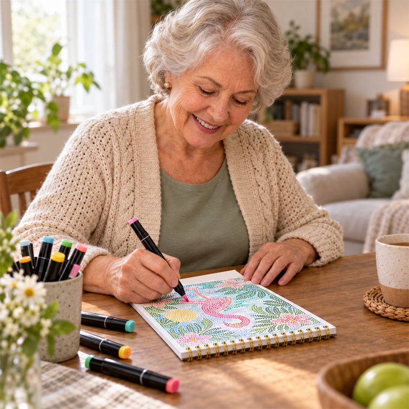 🎨Livre de coloriage « Letter Dot Art » — 30 images cachées, aucun talent de dessin requis, détente sans écran