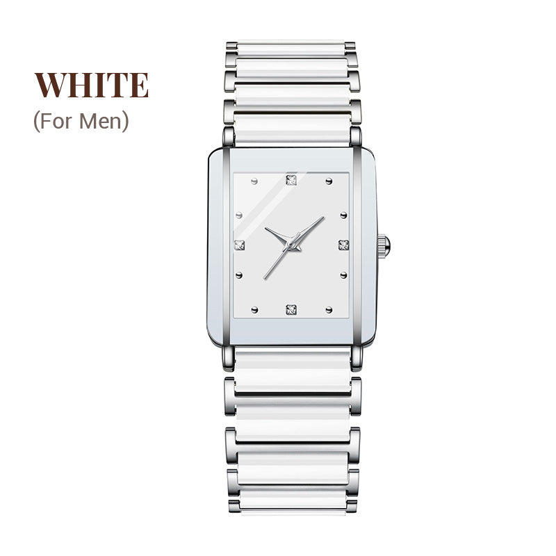 ⌚ Montre élégante à bracelet en céramique — Étanche jusqu'à 3 ATM, mouvement à quartz, coffret cadeau inclus